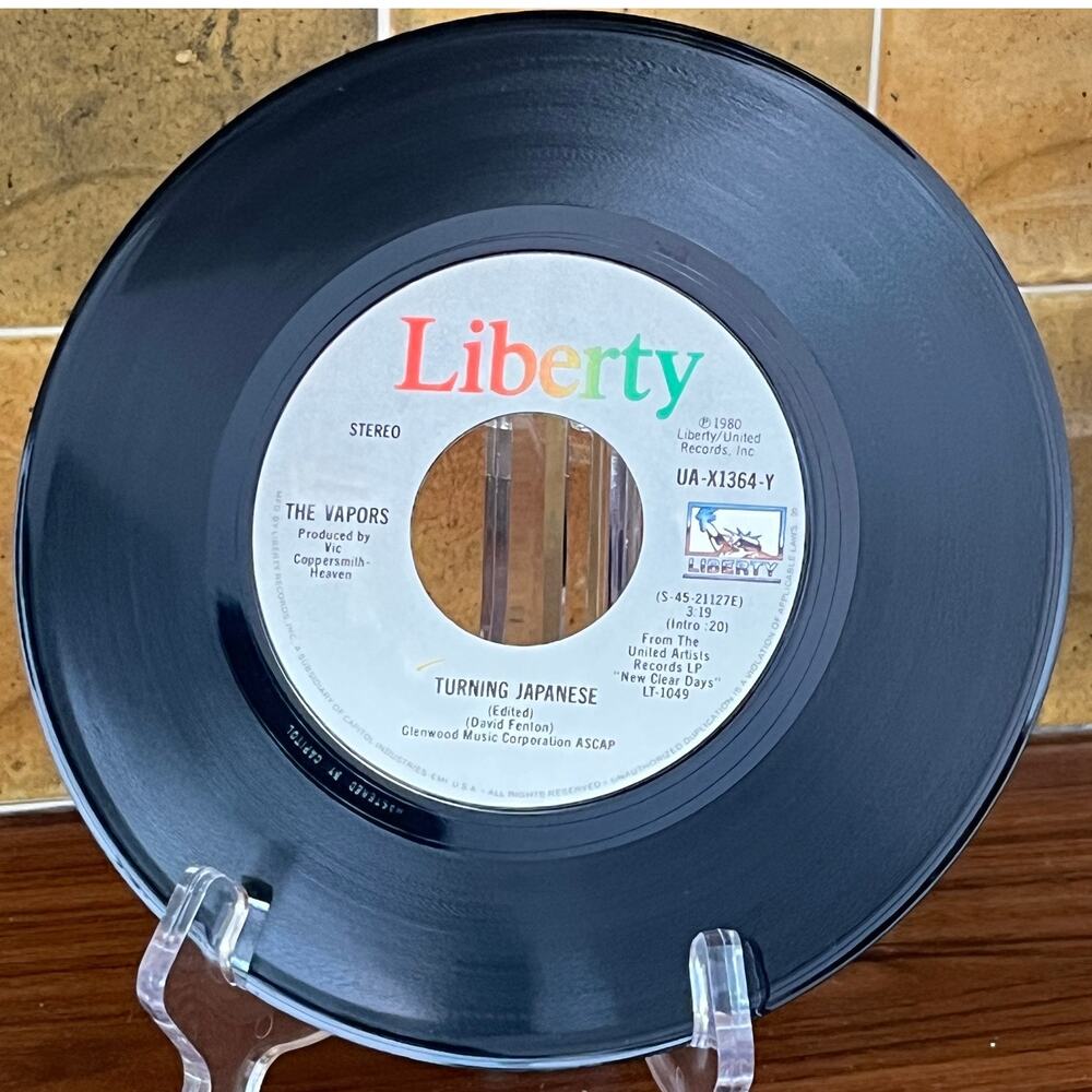 The Vapors Turning Japanese / Talk Talk 45rpm 7" Vinyl 1980 Liberty UA-X1364Y